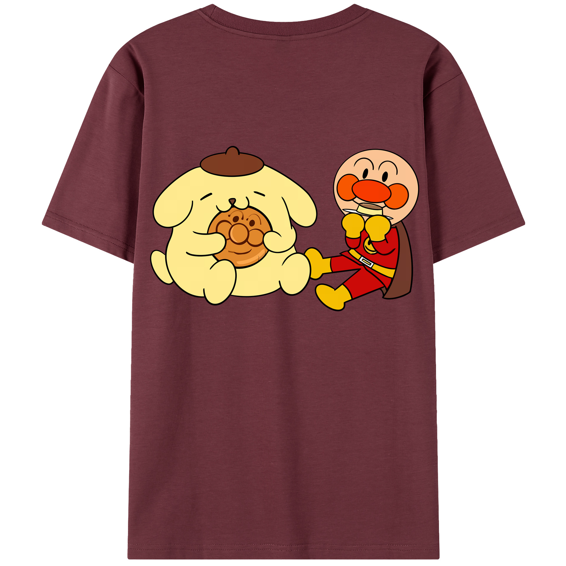 （画像用） アンパンマン Anpanman 綿100％半袖Tシャツ（背面プリント）
